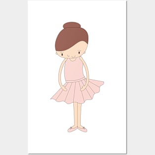 Ballerina Girl In Pink Tutu Digital Art | Melanie Jensen Illustrations Posters and Art